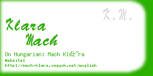 klara mach business card